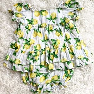 JANIE AND JACK LEMON DRESS WITH BOTTOMS